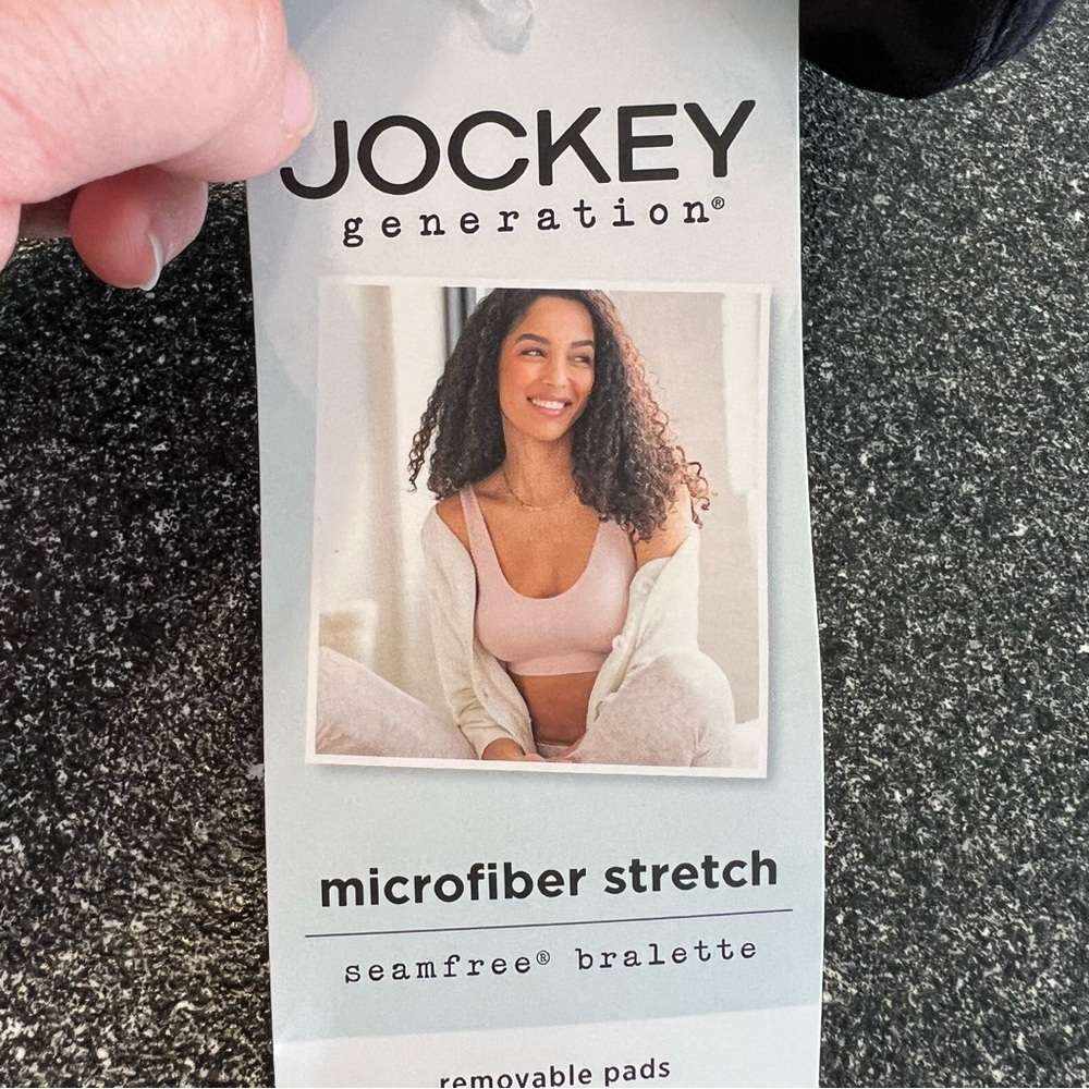 ❤️3/$15 NWT Jockey Women's Black Sports Bra Size S - Picture 5 of 7